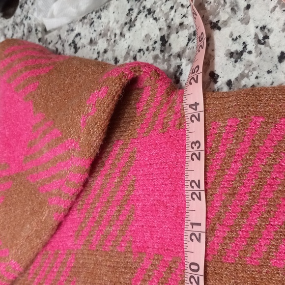 Maurices Pink Plaid Button Down Cardigan V-neck Button Down Women's Sz L - Picture 11 of 12